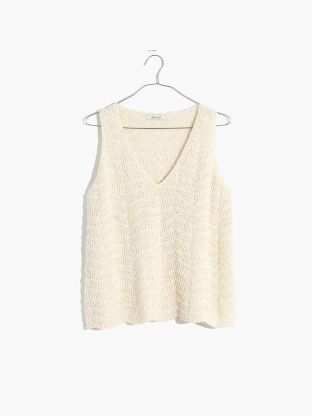 Madewell Crocheted Sweater Tank , sz : large